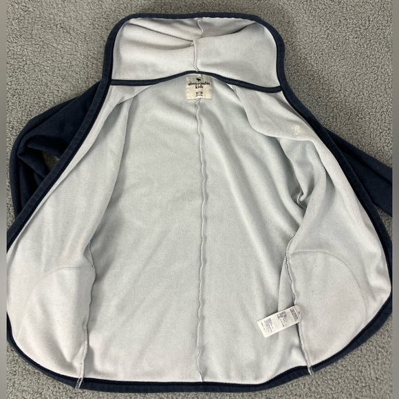 Abercrombie Kids Washed Blue Soft Relaxed Hoodie Cardigan Size 13/14 - Picture 5 of 9